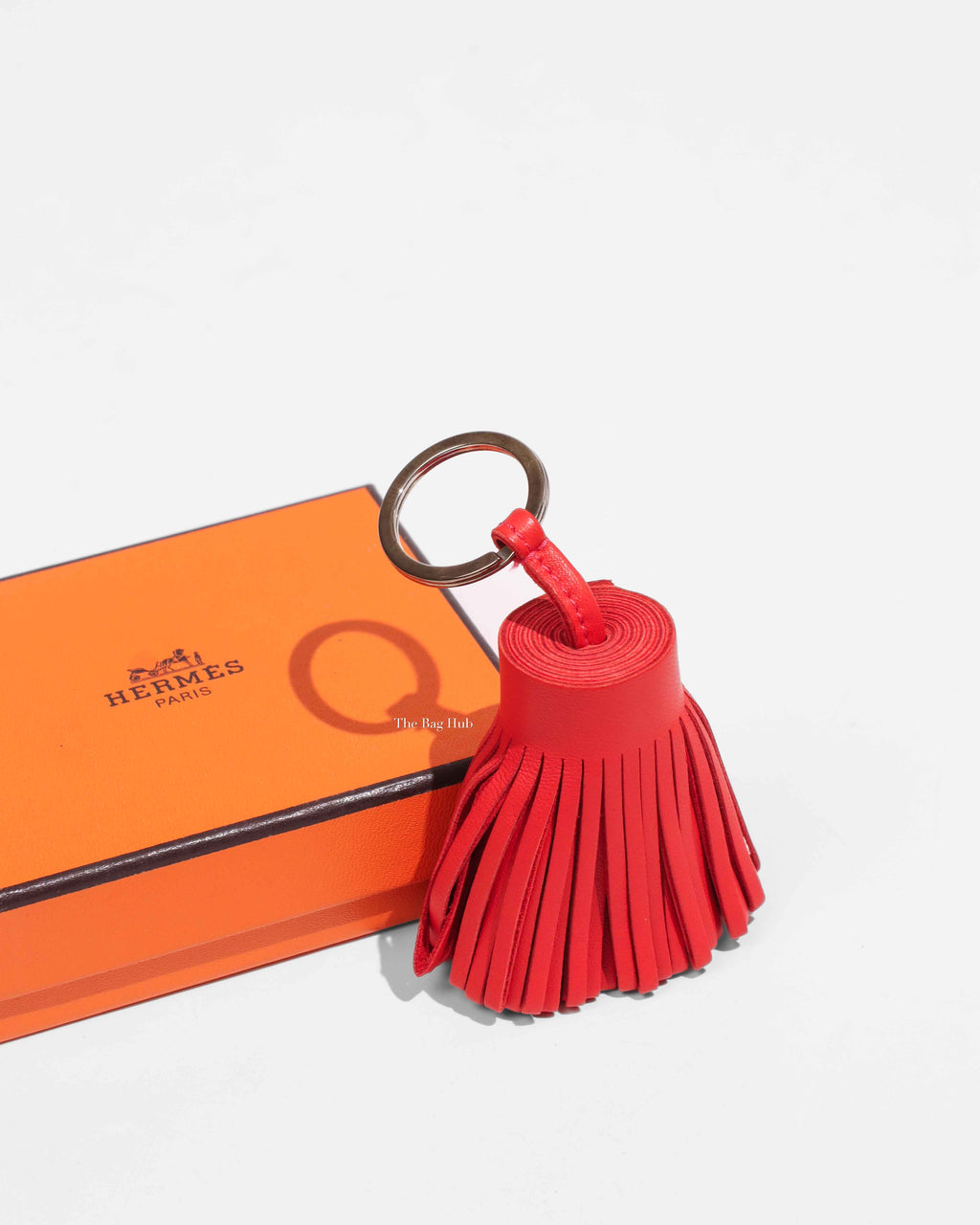 Hermes Red Orange Carmen Key Ring-1