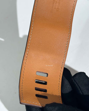 Hermes Red Epsom Collier De Chien Bracelet SHW-12