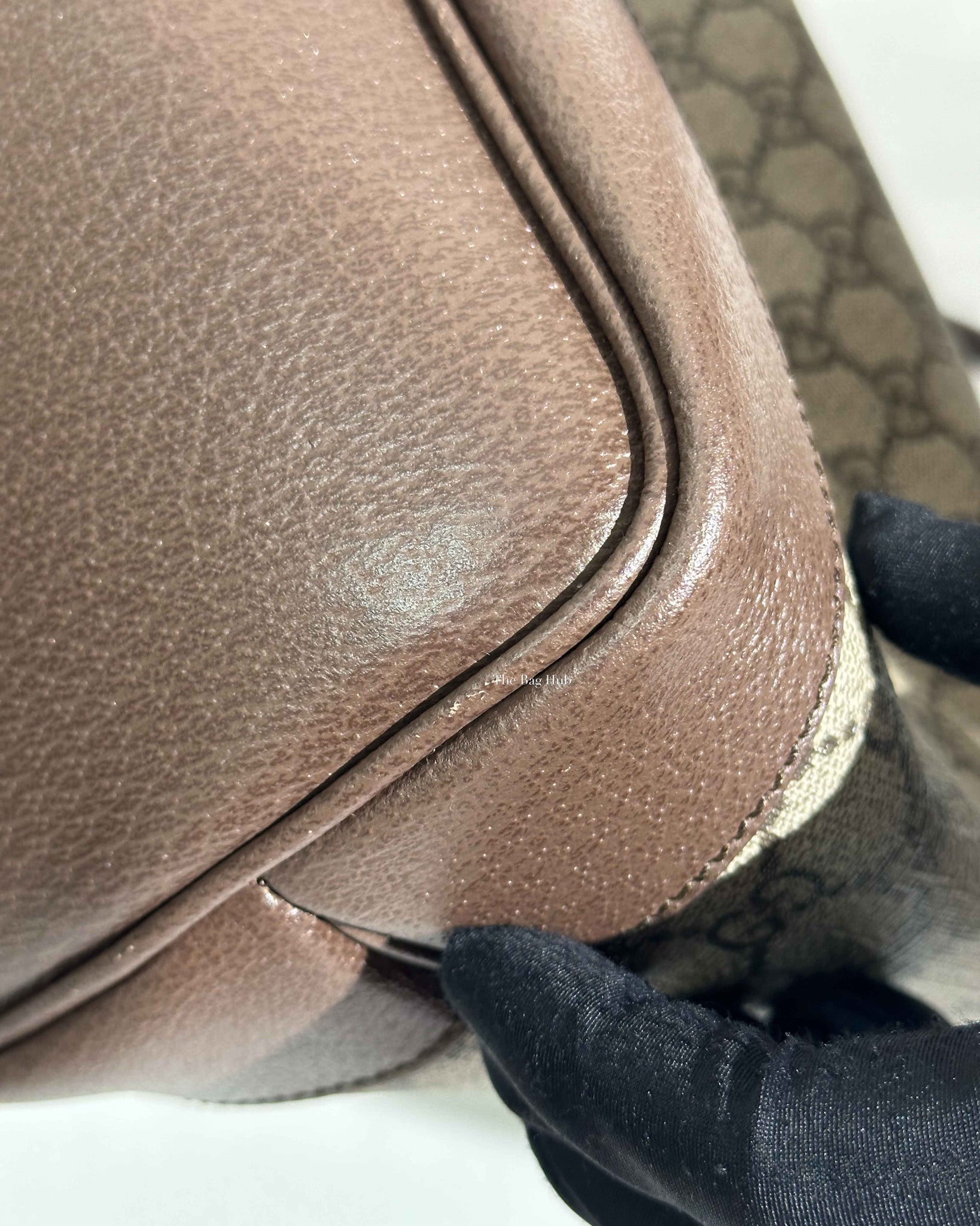 Gucci Beige and Ebony GG Supreme Canvas Ophidia Medium Tote Bag-14