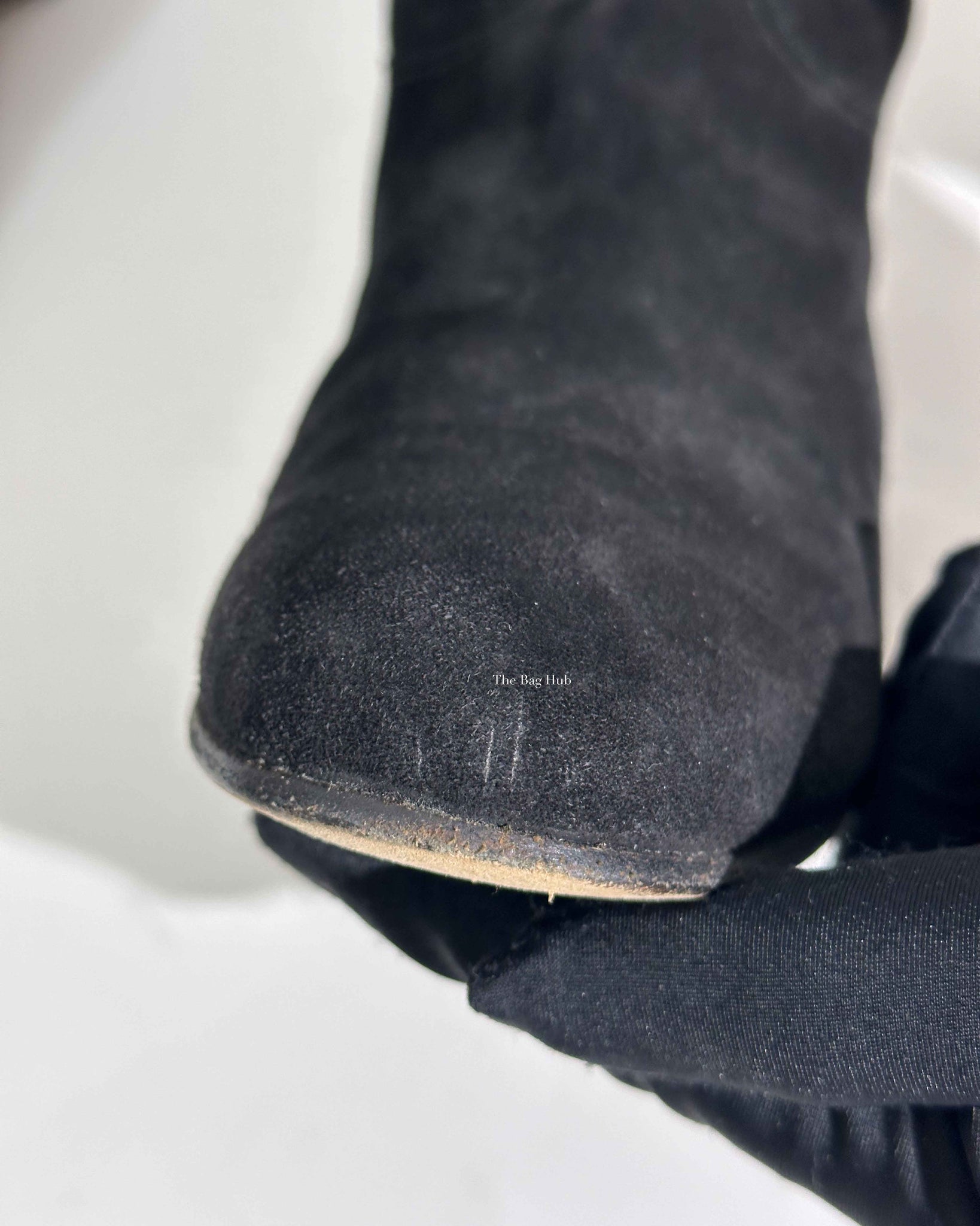 Hermes Black Suede Her Collier De Chien Knee High Flat Boots Size 39-10