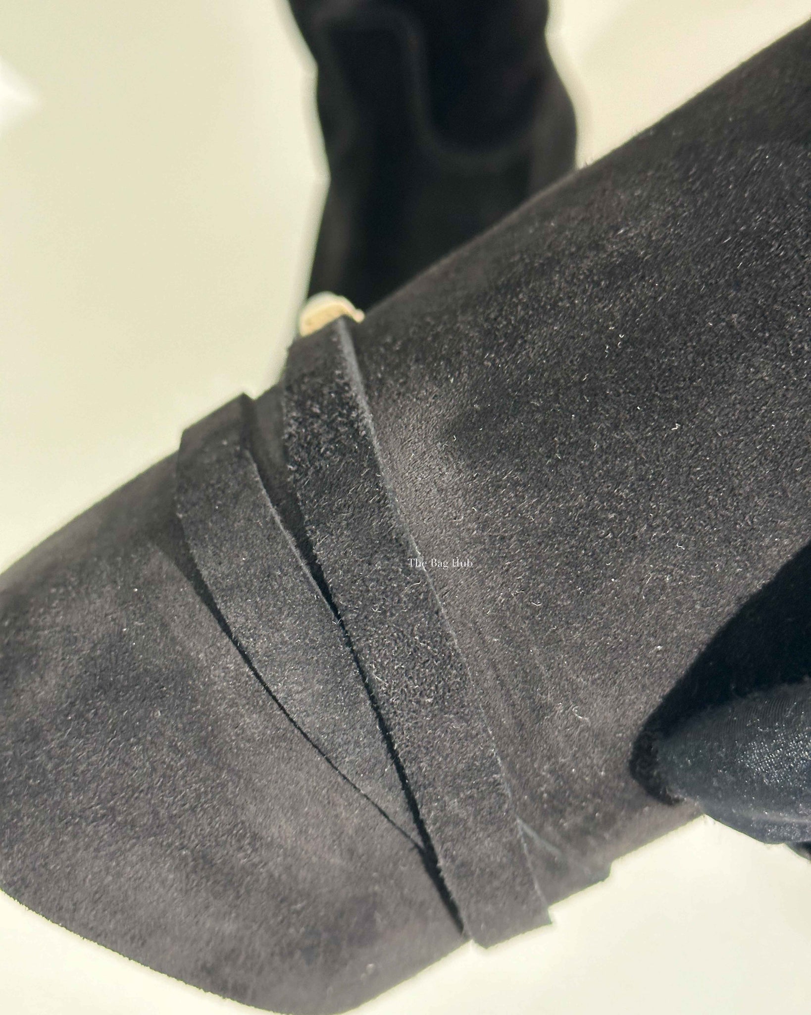 Hermes Black Suede Her Collier De Chien Knee High Flat Boots Size 39-19