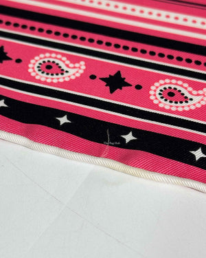 Hermes Pink Couvertures et Tenues de Jour Silk Scarf 55-7