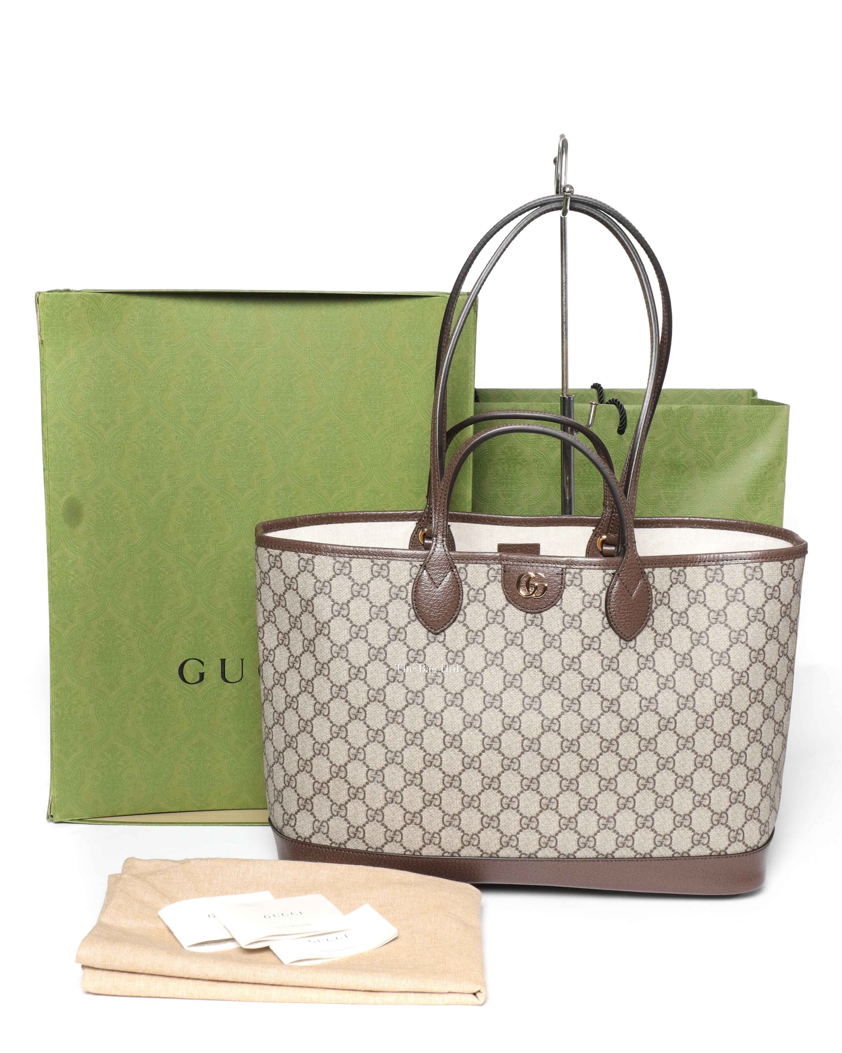 Gucci Beige and Ebony GG Supreme Canvas Ophidia Medium Tote Bag-13