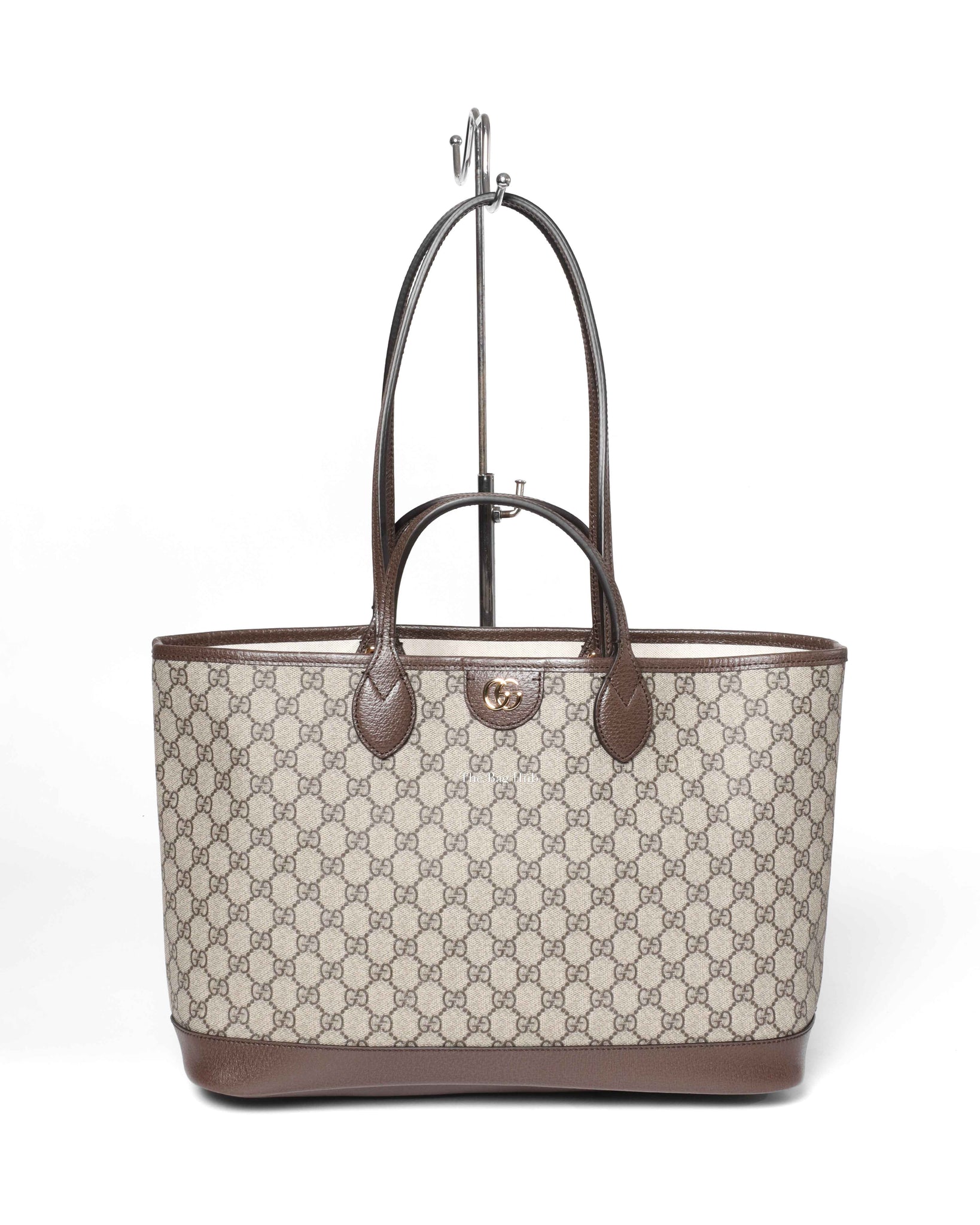 Gucci Beige and Ebony GG Supreme Canvas Ophidia Medium Tote Bag-2