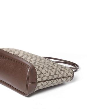 Gucci Beige and Ebony GG Supreme Canvas Ophidia Medium Tote Bag-8