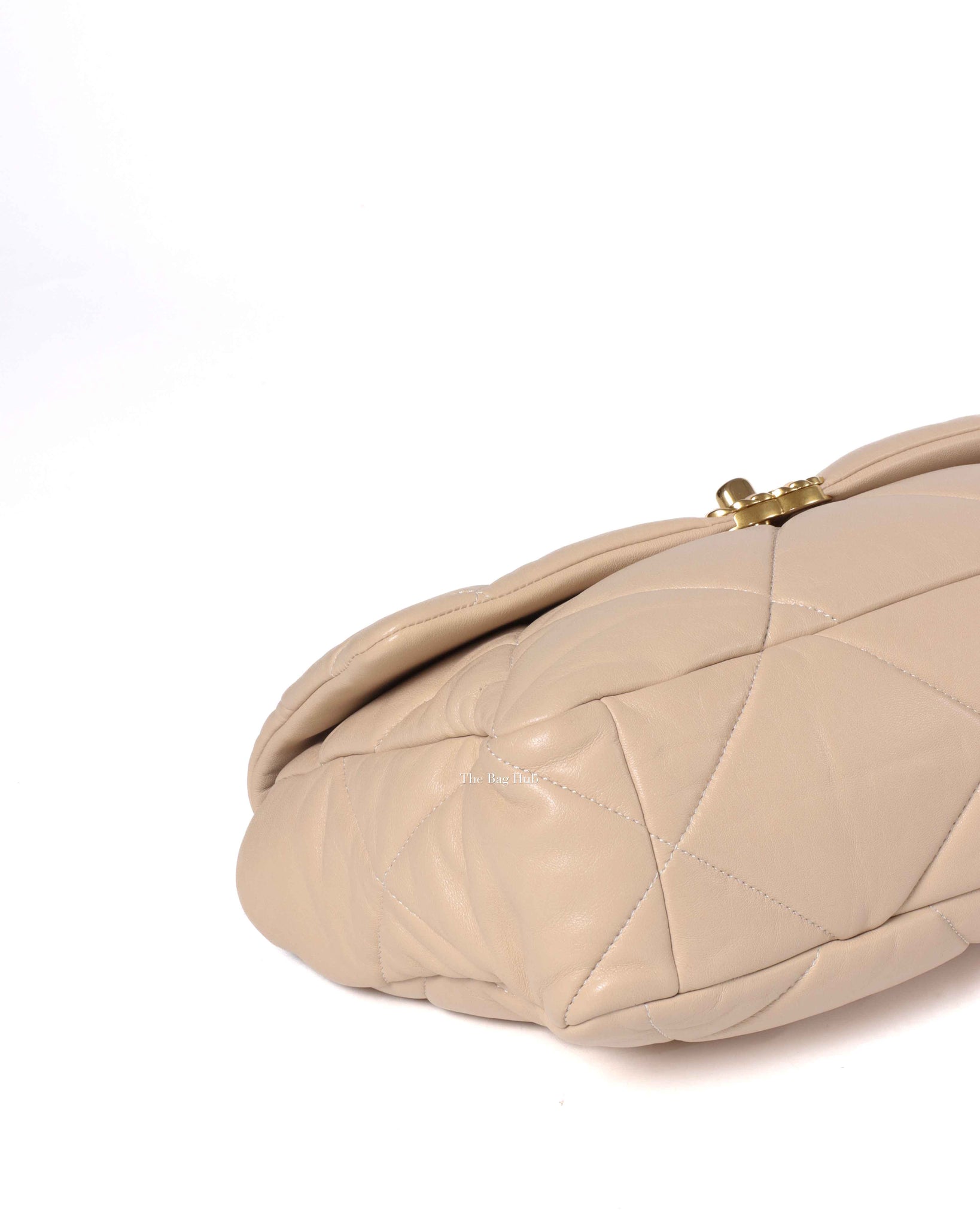 Chanel Beige Lambskin Large C19 Flsp Bag-7