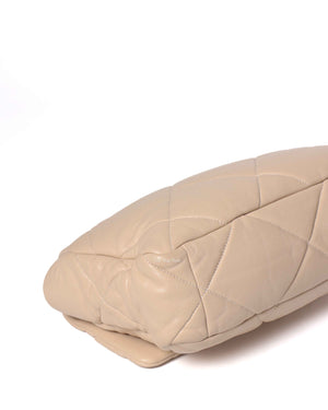 Chanel Beige Lambskin Large C19 Flsp Bag-9