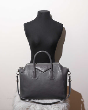 Givenchy Grey Leather Medium Antigona Bag-11