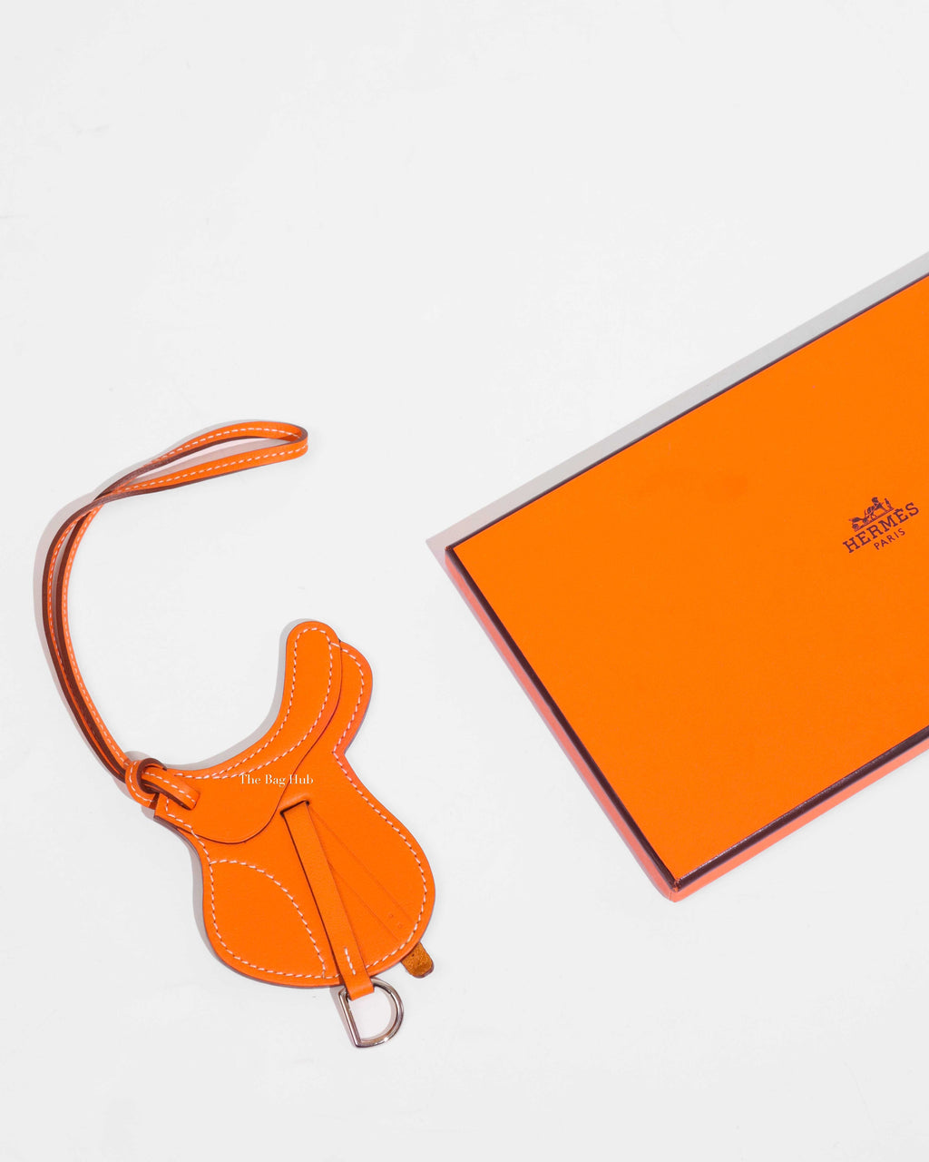 Hermes Orange Paddock Selle Horse Saddle Bag Charm-1