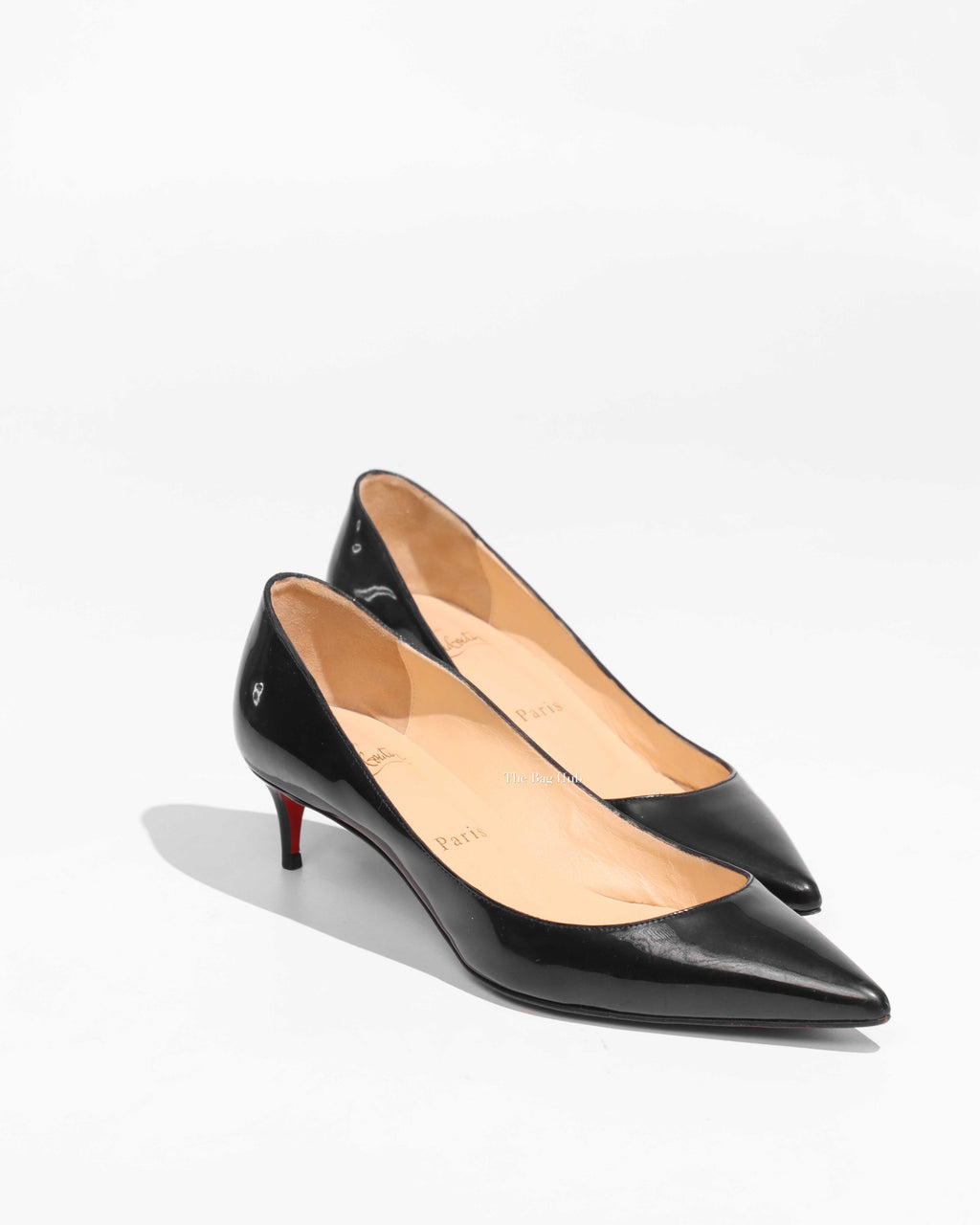 Christian Louboutin Black Patent Leather Kate 55 Size 37