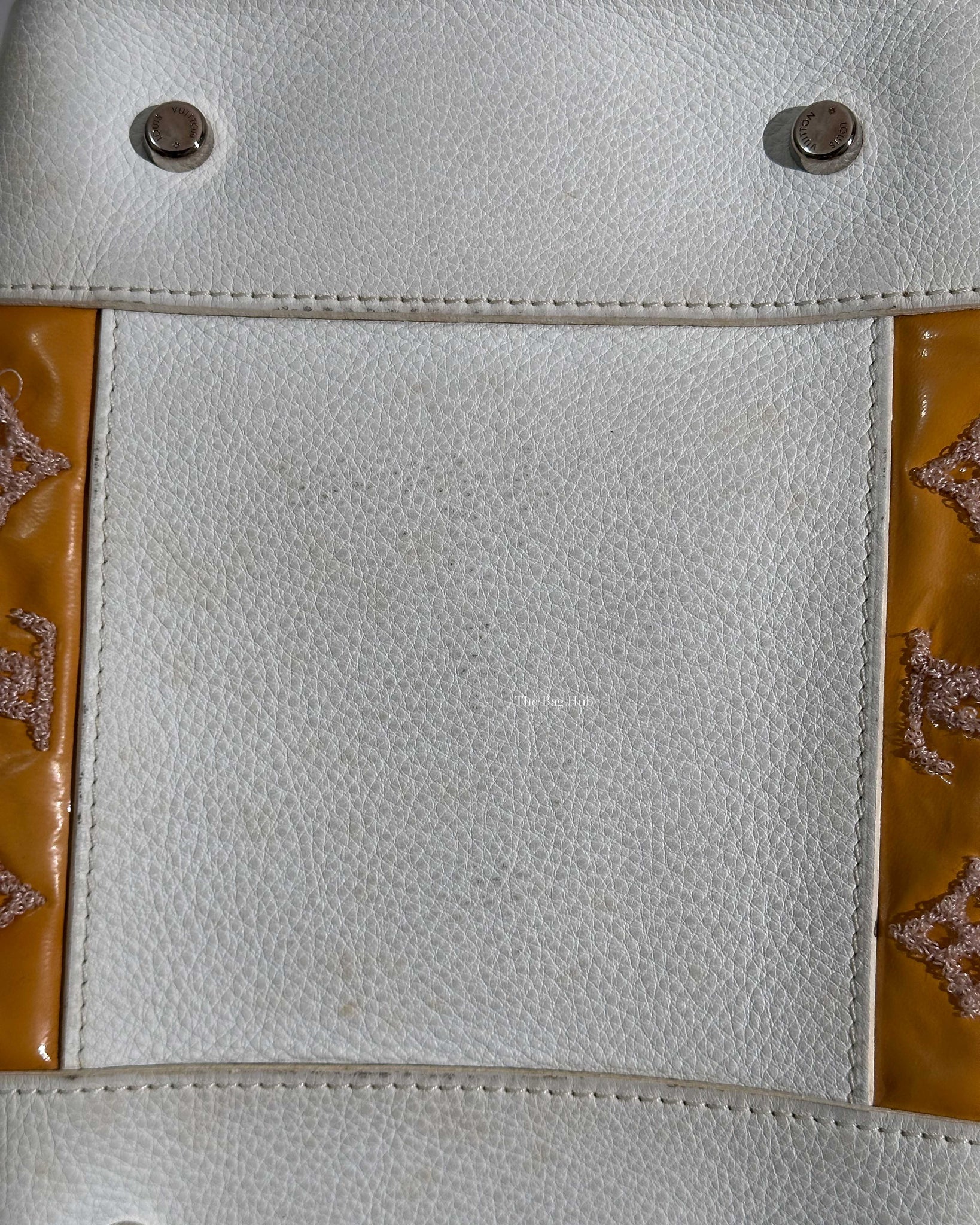 Louis Vuitton Orange/White Limited Edition Rose Monogram Bouclettes Speedy Round Bag