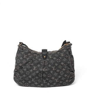 Louis Vuitton Black Denim Slightly Hobo Bag-3