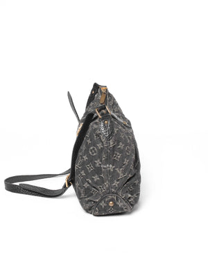 Louis Vuitton Black Denim Slightly Hobo Bag-5