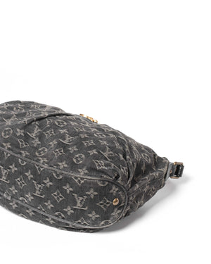 Louis Vuitton Black Denim Slightly Hobo Bag-8