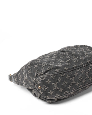 Louis Vuitton Black Denim Slightly Hobo Bag-9