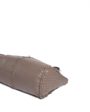 Bottega Veneta Clay Leather Intrecciato Large Tote Bag-8