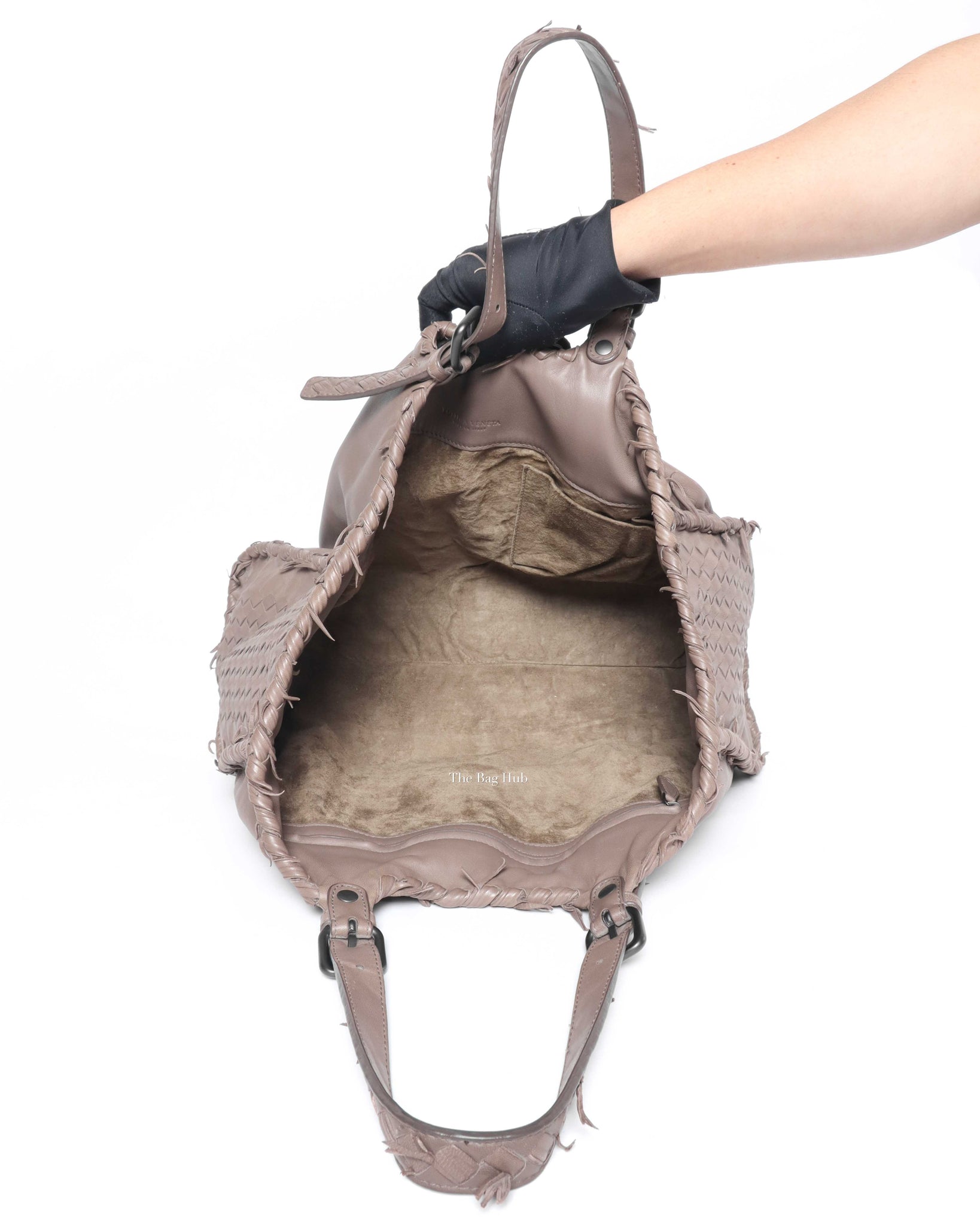 Bottega Veneta Clay Leather Intrecciato Large Tote Bag-11