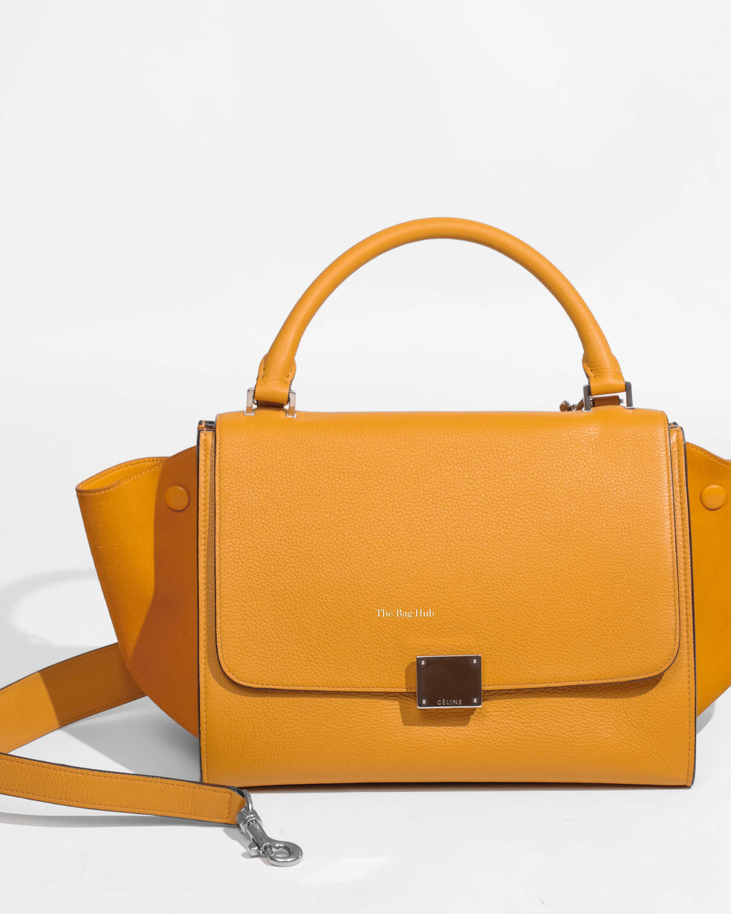 Celine Ocre Calfskin/Suede Lether Small Trapeze Bag-1
