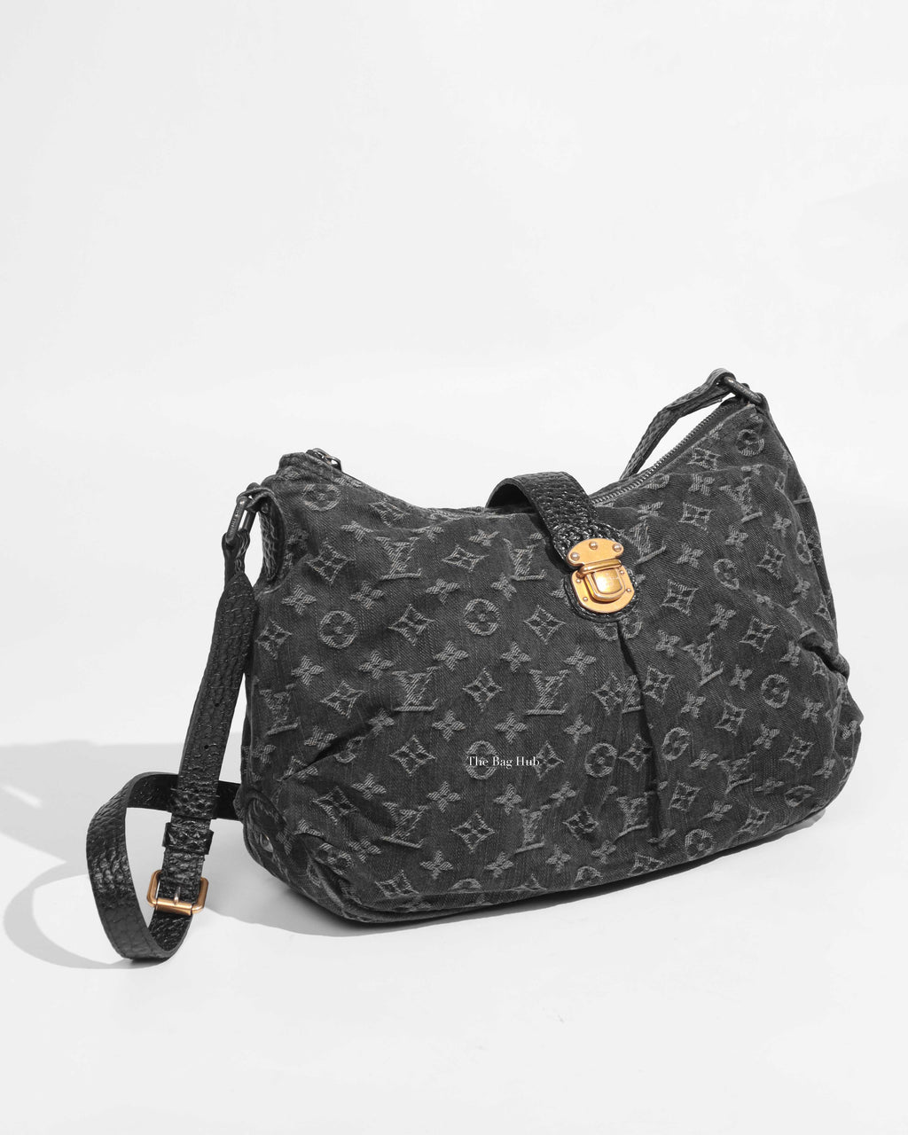 Louis Vuitton Black Denim Slightly Hobo Bag-1