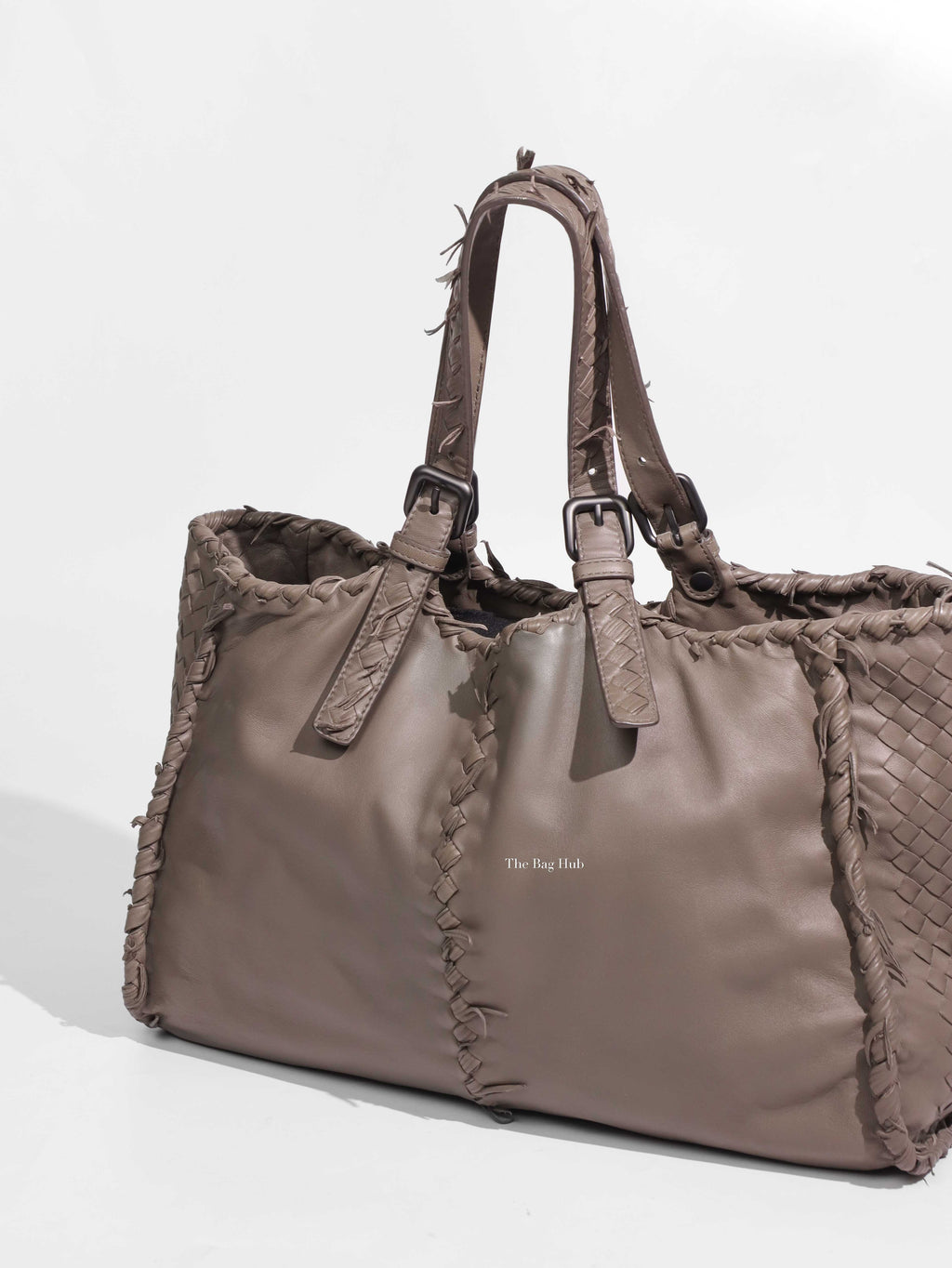 Bottega Veneta Clay Leather Intrecciato Large Tote Bag-1