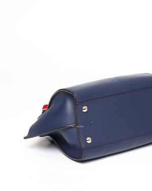 Fendi Navy Blue Leather 3Jours Studded Mini Bag-7