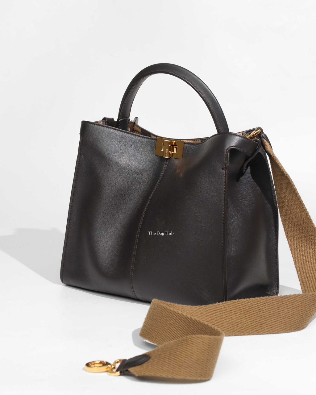 Fendi Black Peekaboo X-Lite Medium 2-Way Leather Bag-1