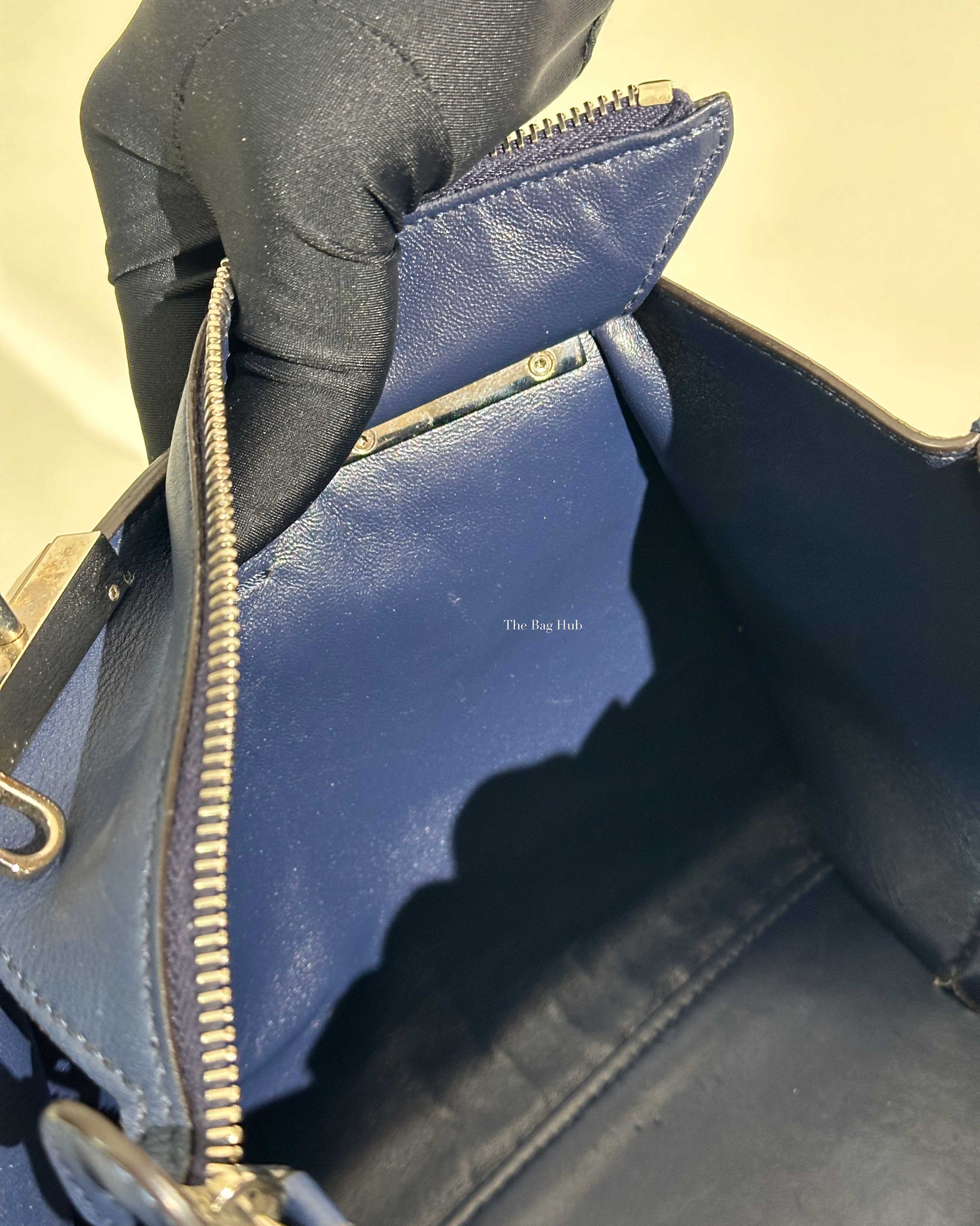 Fendi Navy Blue Leather 3Jours Studded Mini Bag-24