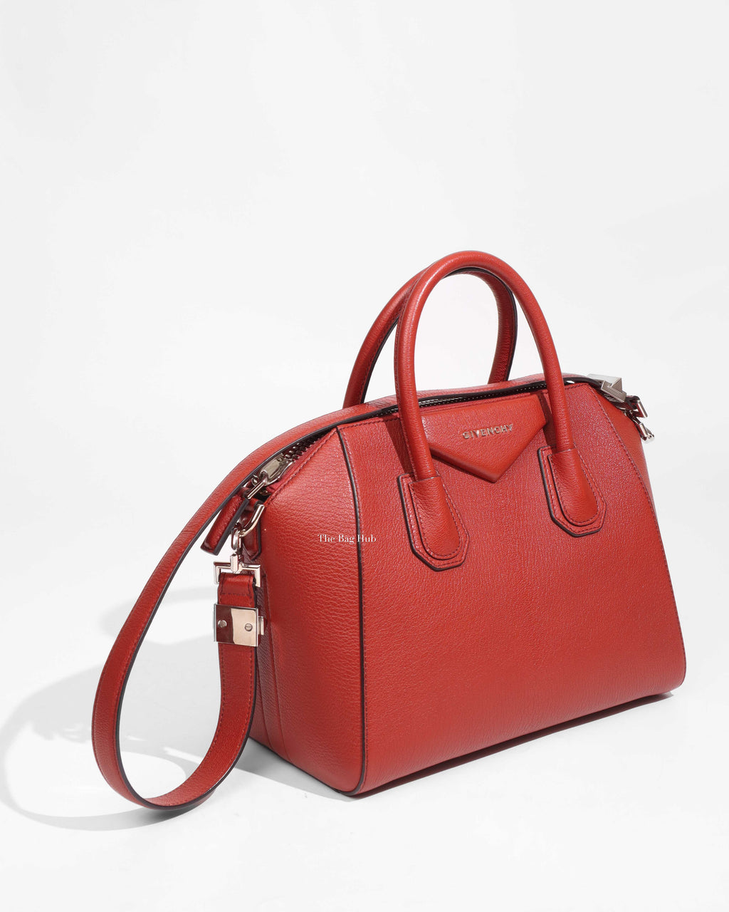 Givenchy Red/Orange Leather Small Antigona Bag-1