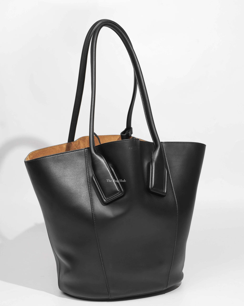 Bottega Veneta Black Leather Tote Basket Bag-1