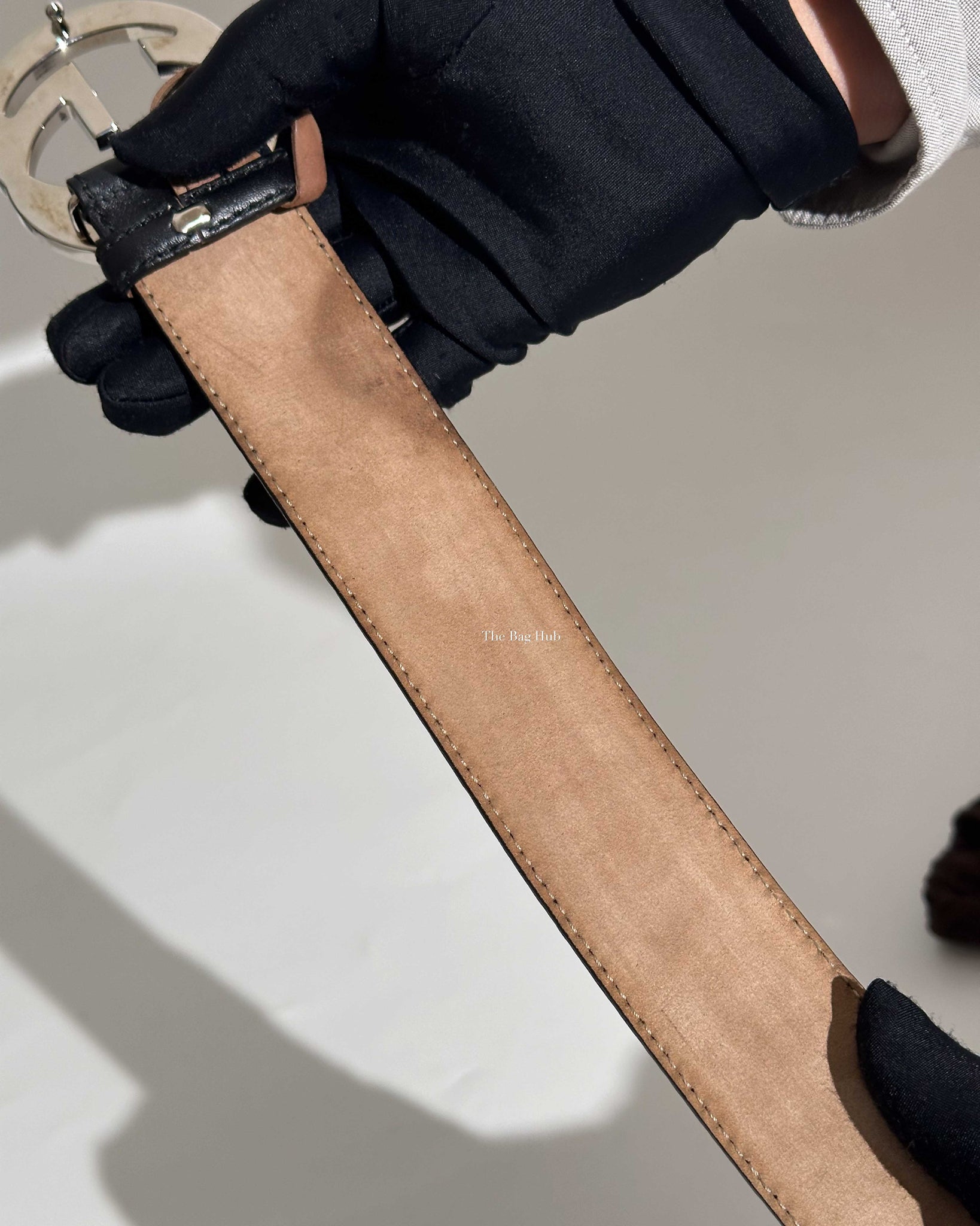Gucci Black Gucci Signature Leather Interlocking G Buckle Belt