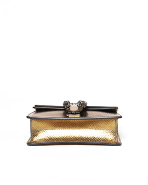 Gucci Gold Python Jewel Embellished Mini Dionysus Crossbody Bag-5