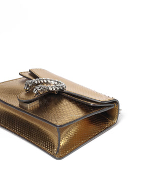Gucci Gold Python Jewel Embellished Mini Dionysus Crossbody Bag-7