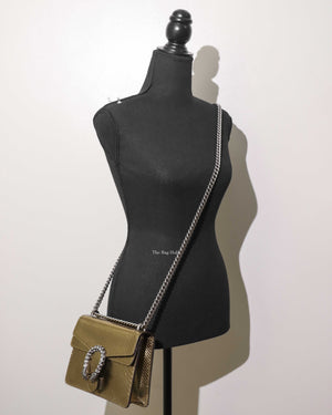 Gucci Gold Python Jewel Embellished Mini Dionysus Crossbody Bag-12