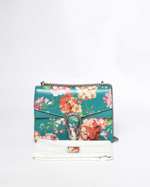 Gucci Blooms Emerald Leather Medium Dionysus Bag-11