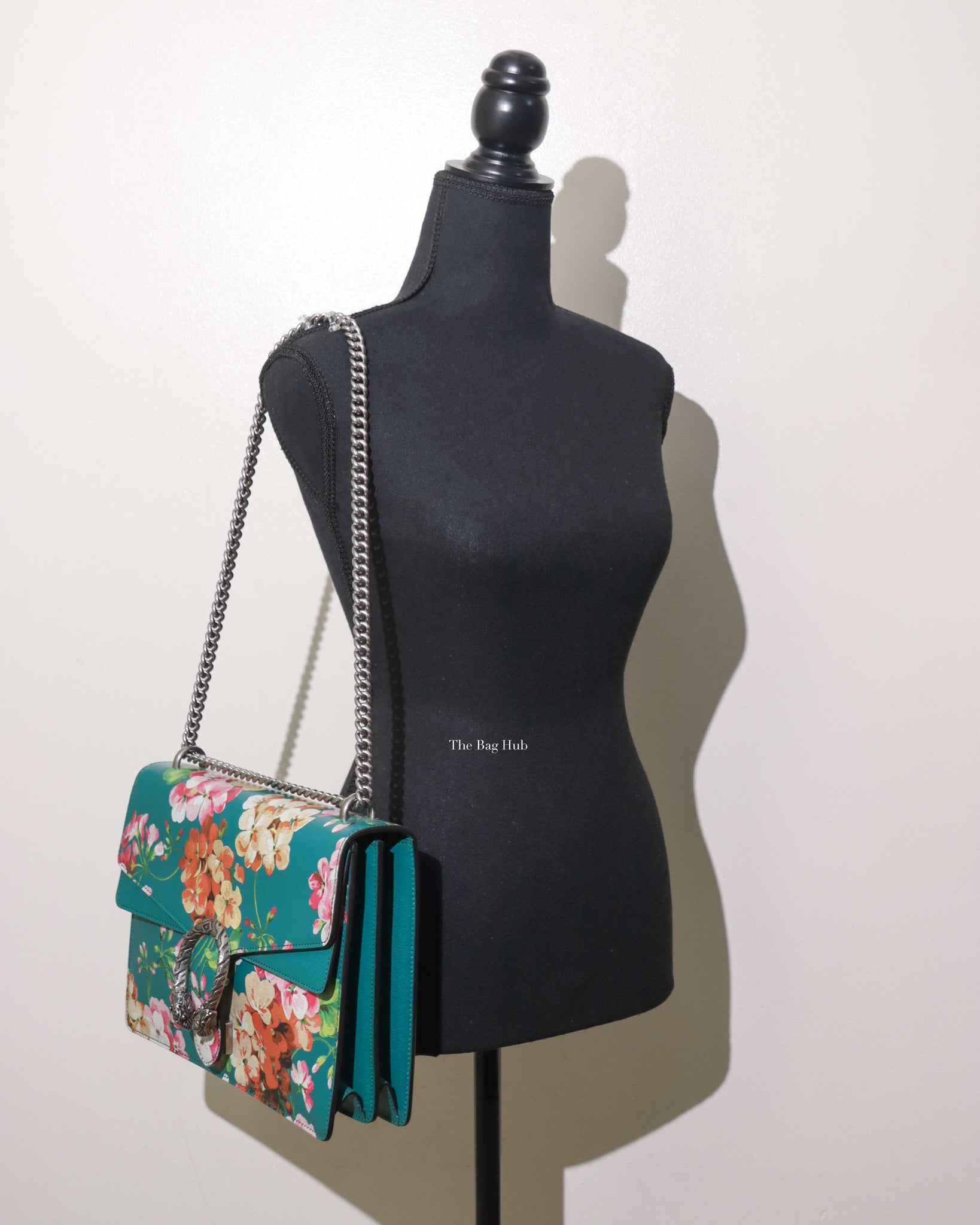Gucci Blooms Emerald Leather Medium Dionysus Bag-13