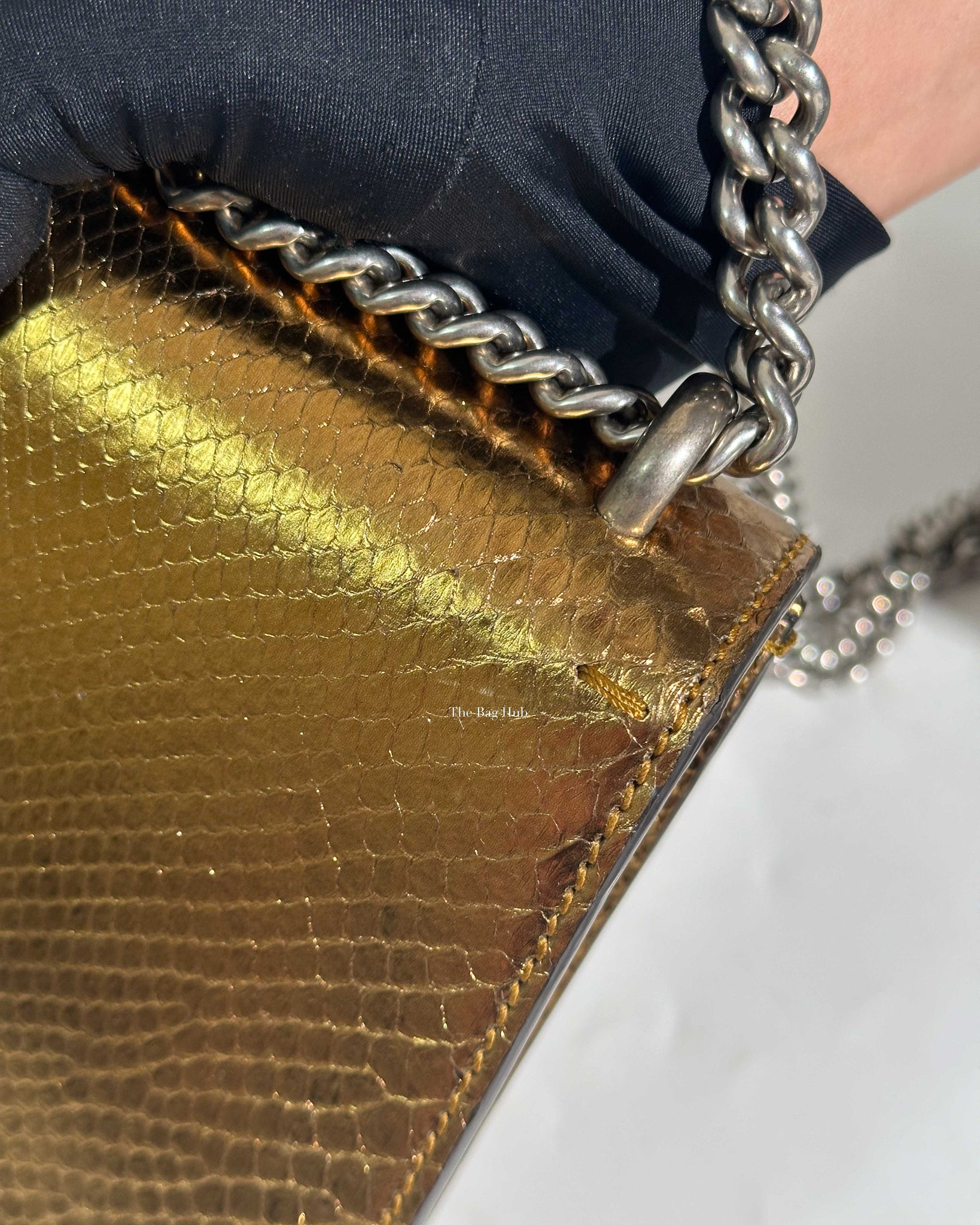 Gucci Gold Python Jewel Embellished Mini Dionysus Crossbody Bag-14