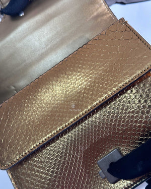 Gucci Gold Python Jewel Embellished Mini Dionysus Crossbody Bag-16