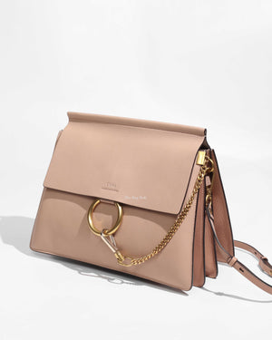 Chloe Biscotti Beige Leather Medium Faye Bag