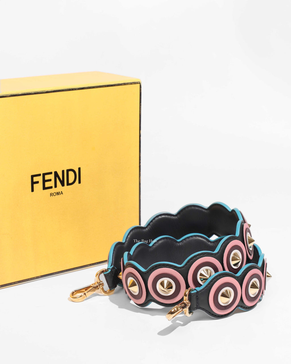 Fendi Multicolor Spiked Strap You Bag Strap-1