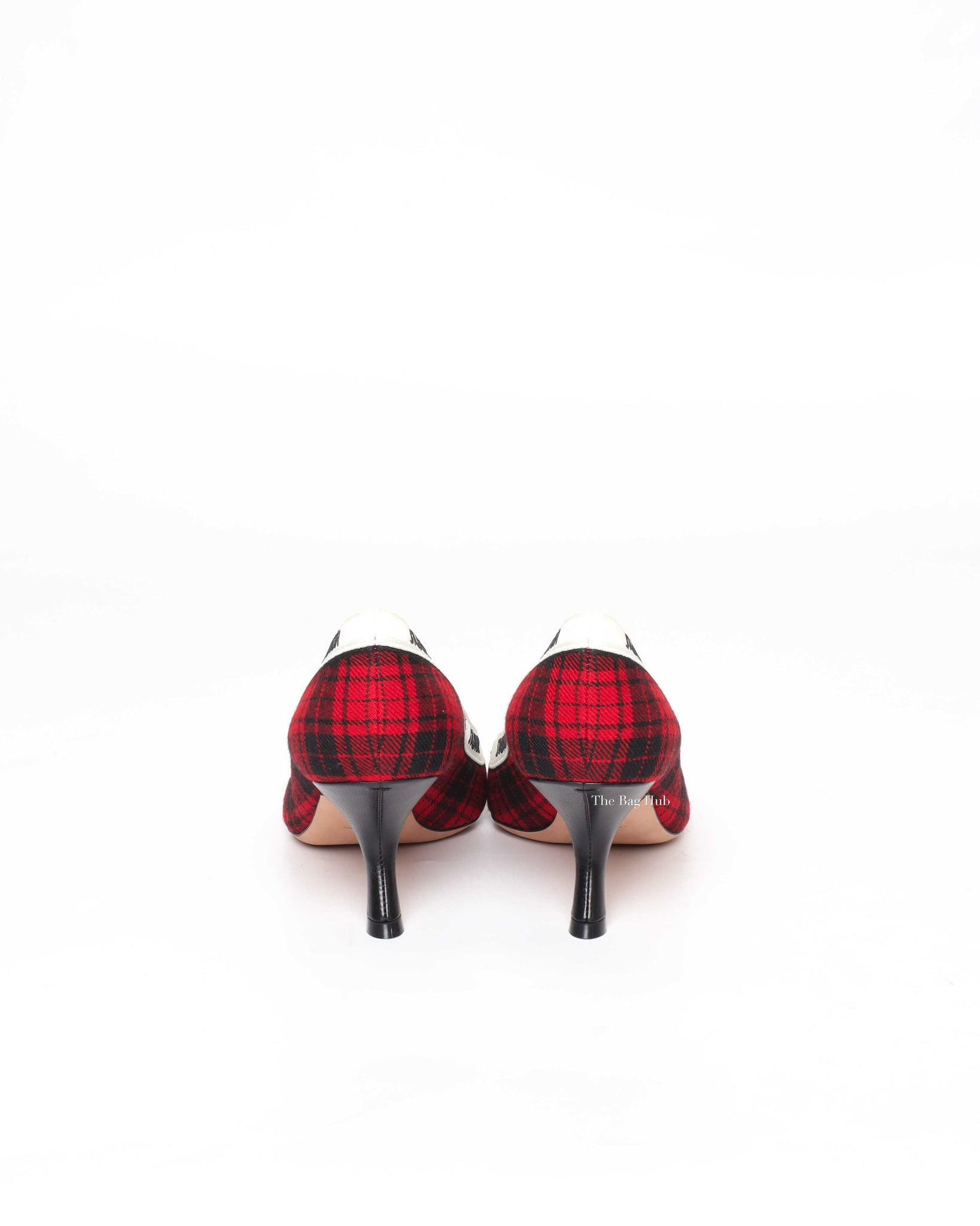 Dior Red/Black Tartan Print J'adior Pumps Size 40-7