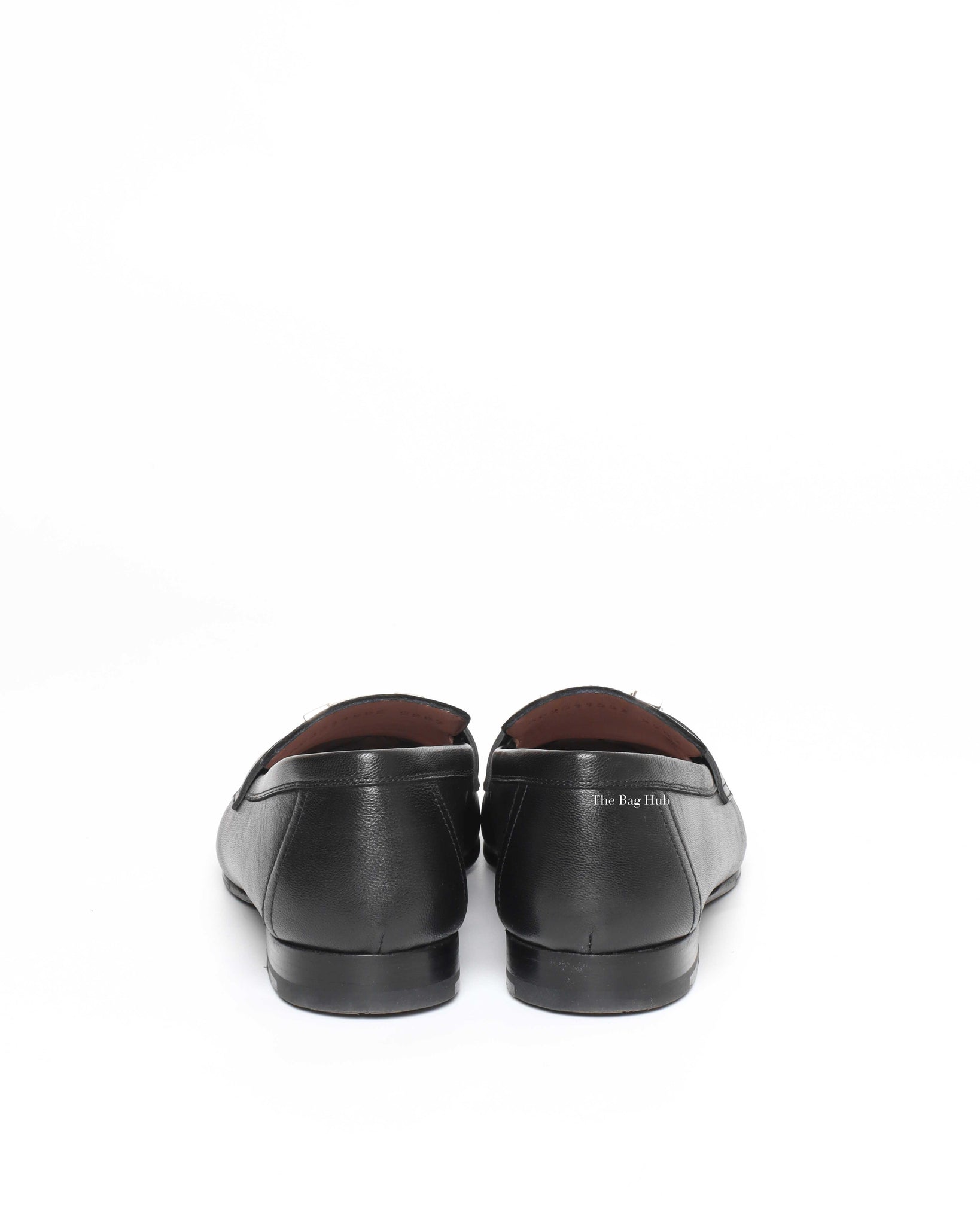 Hermes Black Women's Paris Loafers SHW Size 37-7
