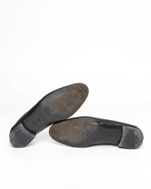 Hermes Black Women's Paris Loafers SHW Size 37-8