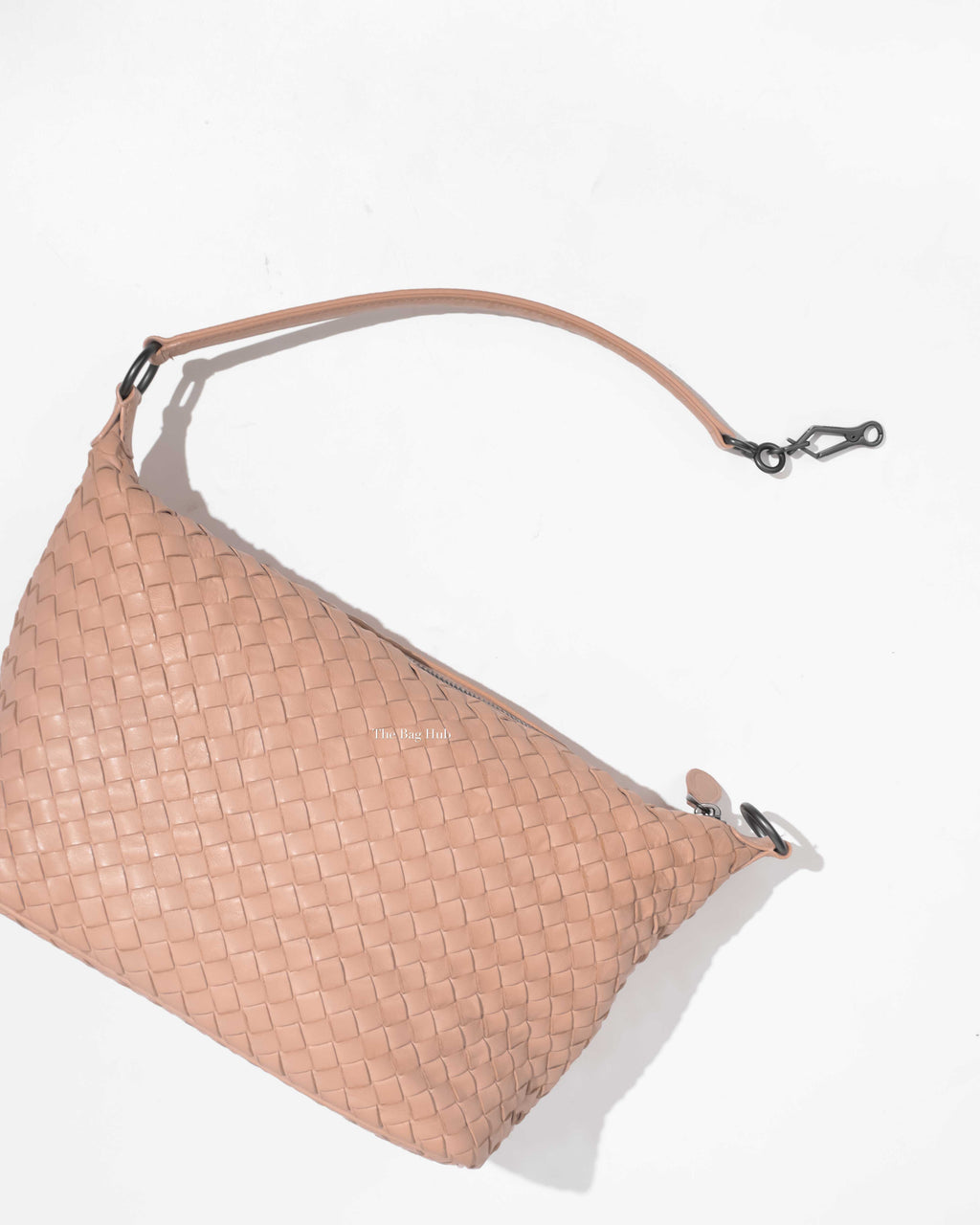 Bottega Veneta Beige Intrecciato Woven Nappa Small Shoulder Bag