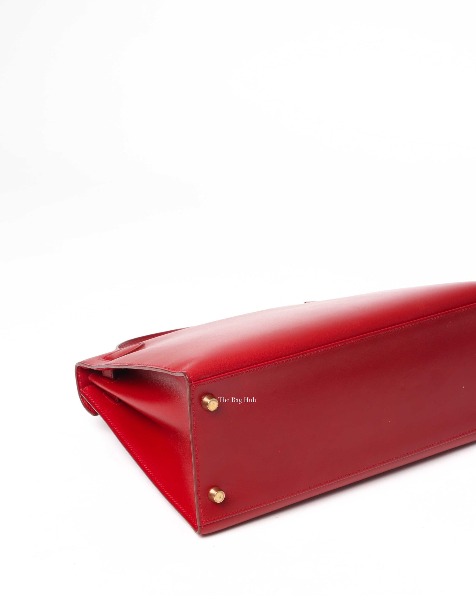 Hermes Rouge Vif Box Leather Kelly 28 GHW-9