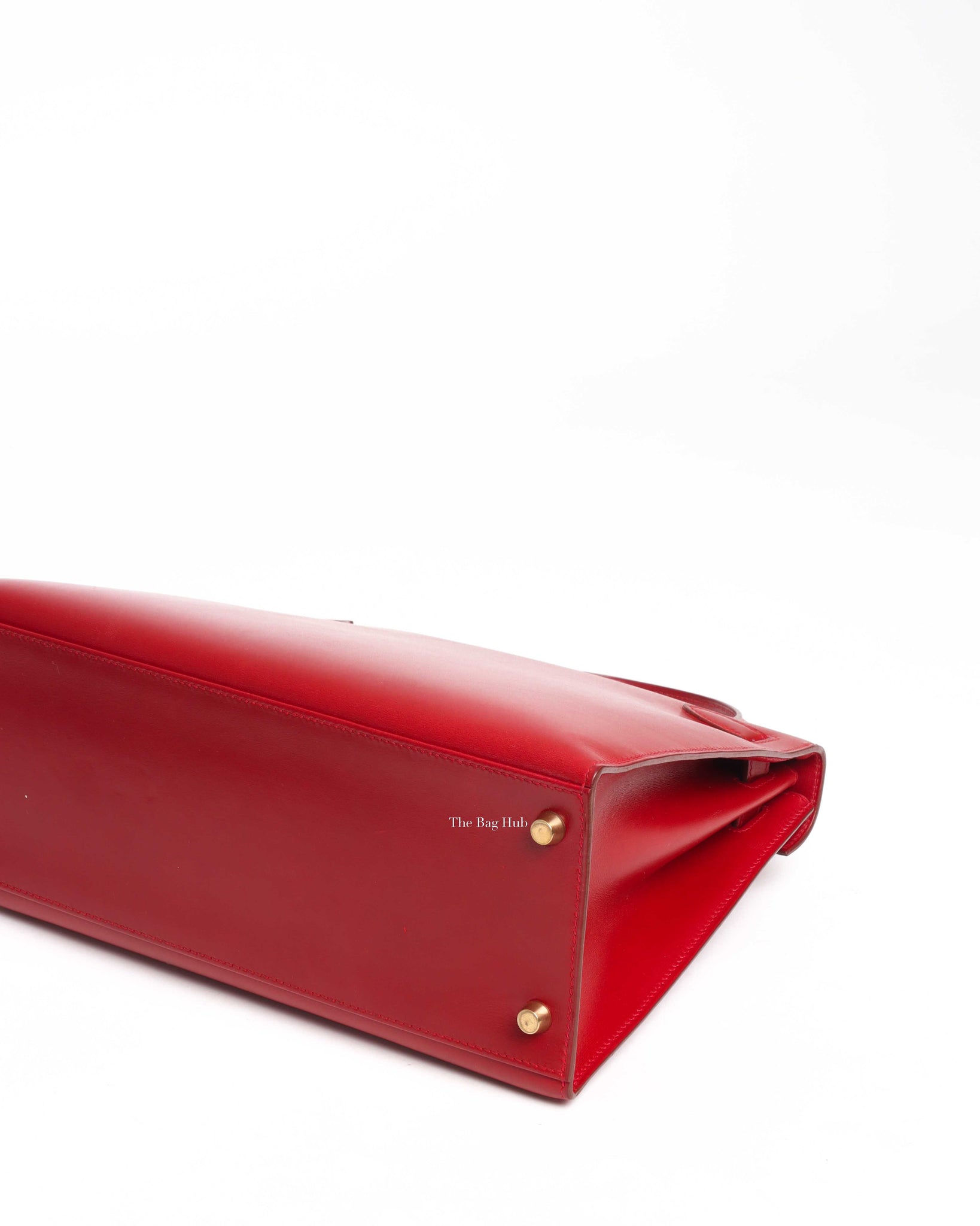 Hermes Rouge Vif Box Leather Kelly 28 GHW-10