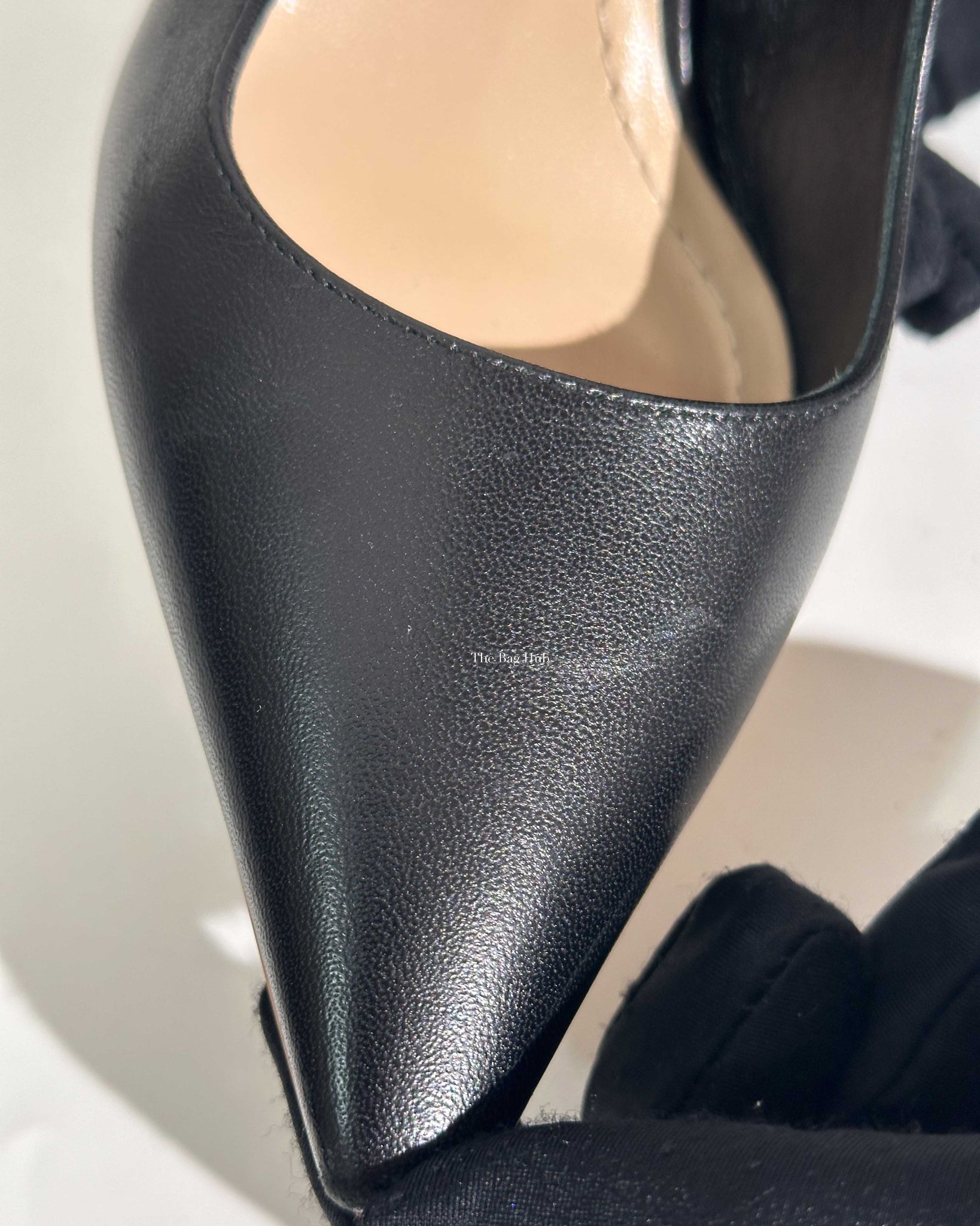 Dior Black Studded J'adior Slingback Pumps Size 38.5-18