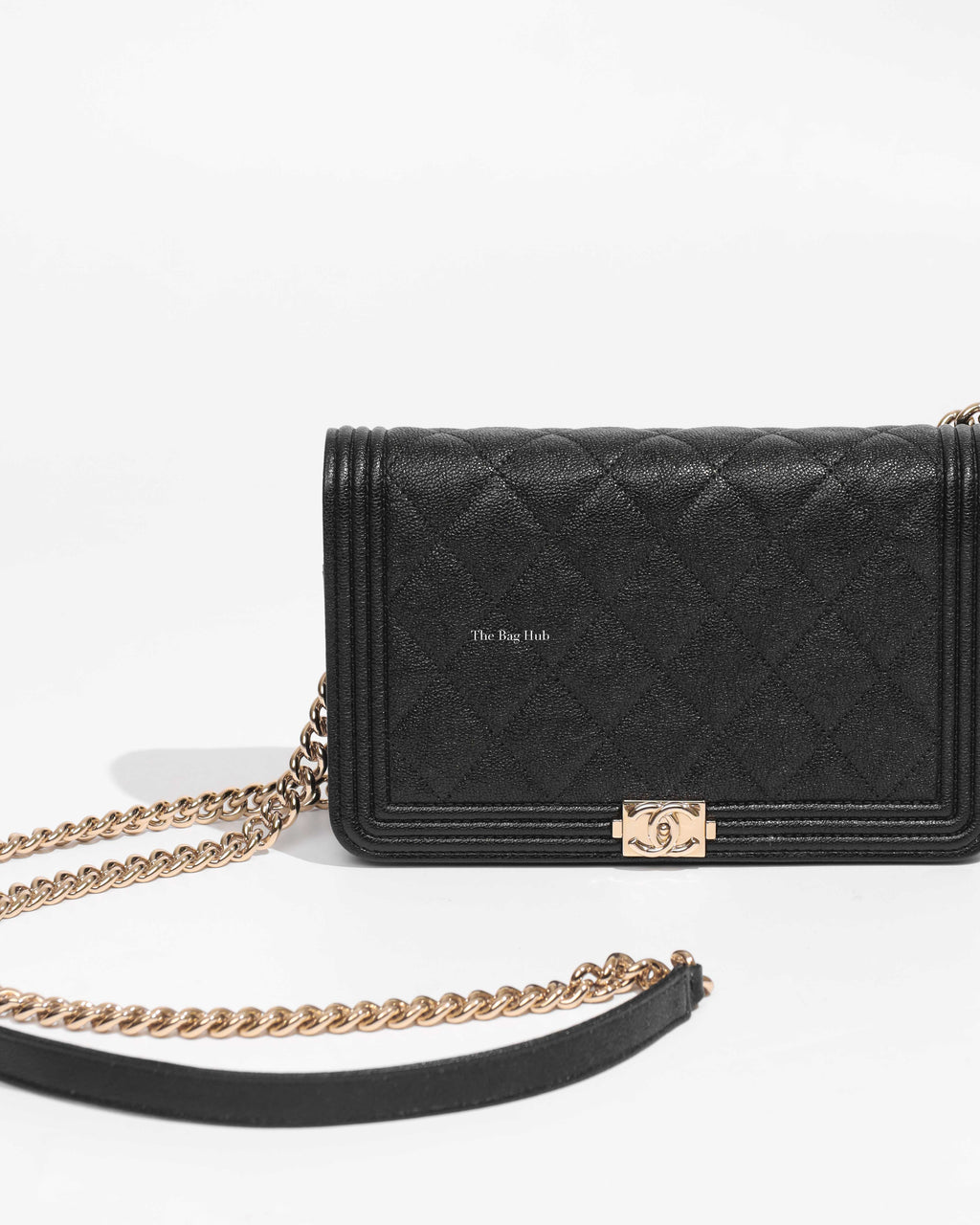 Chanel Black Caviar Boy WOC GHW-1