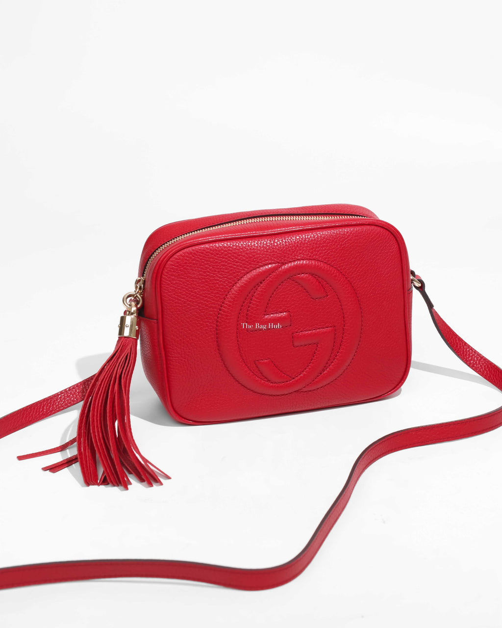 Gucci Red Leather Soho Disco Bag-1