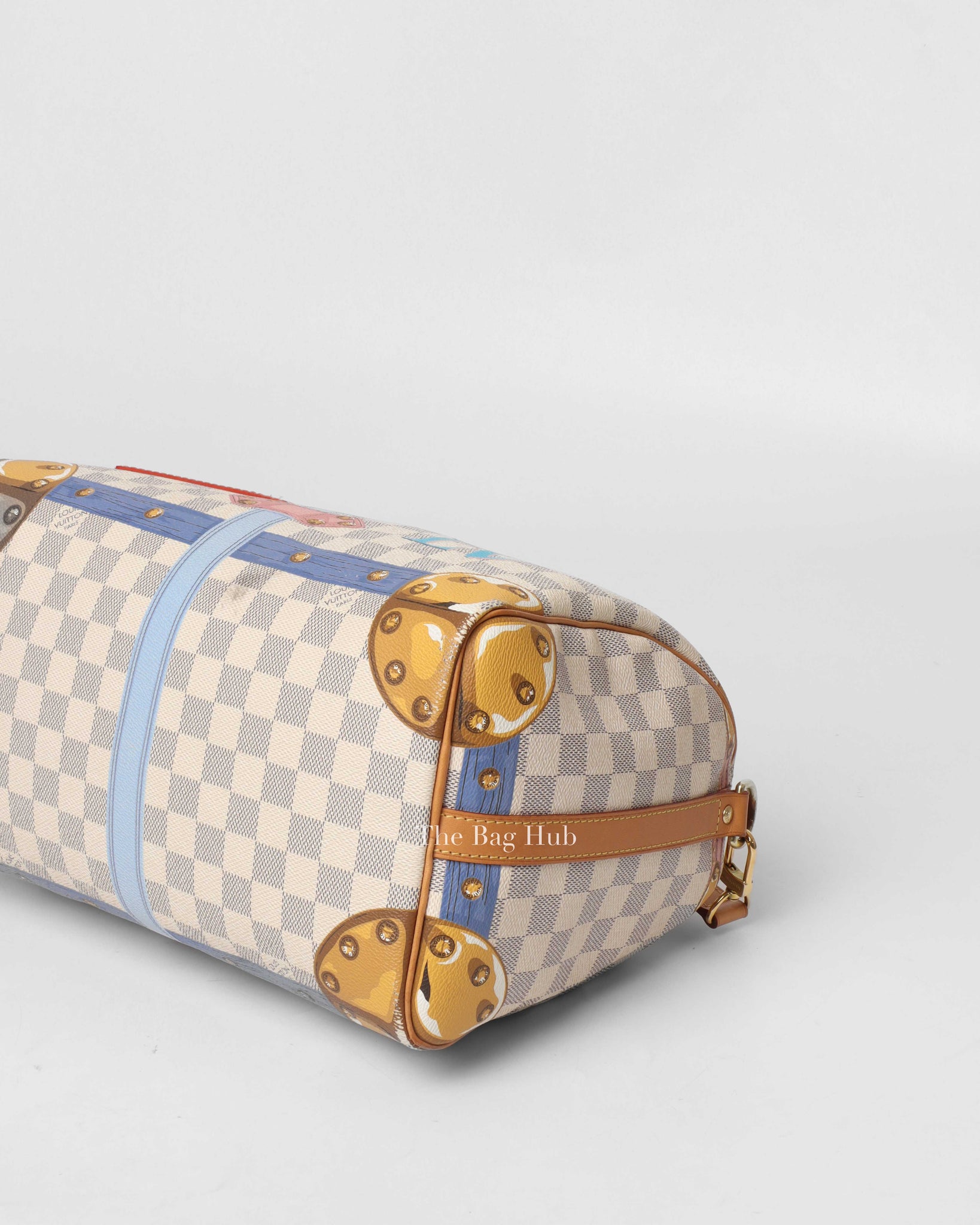 Louis Vuitton Damier Azur Limited Edition Summer Trunk Speedy 30 Bandouliere Bag-8
