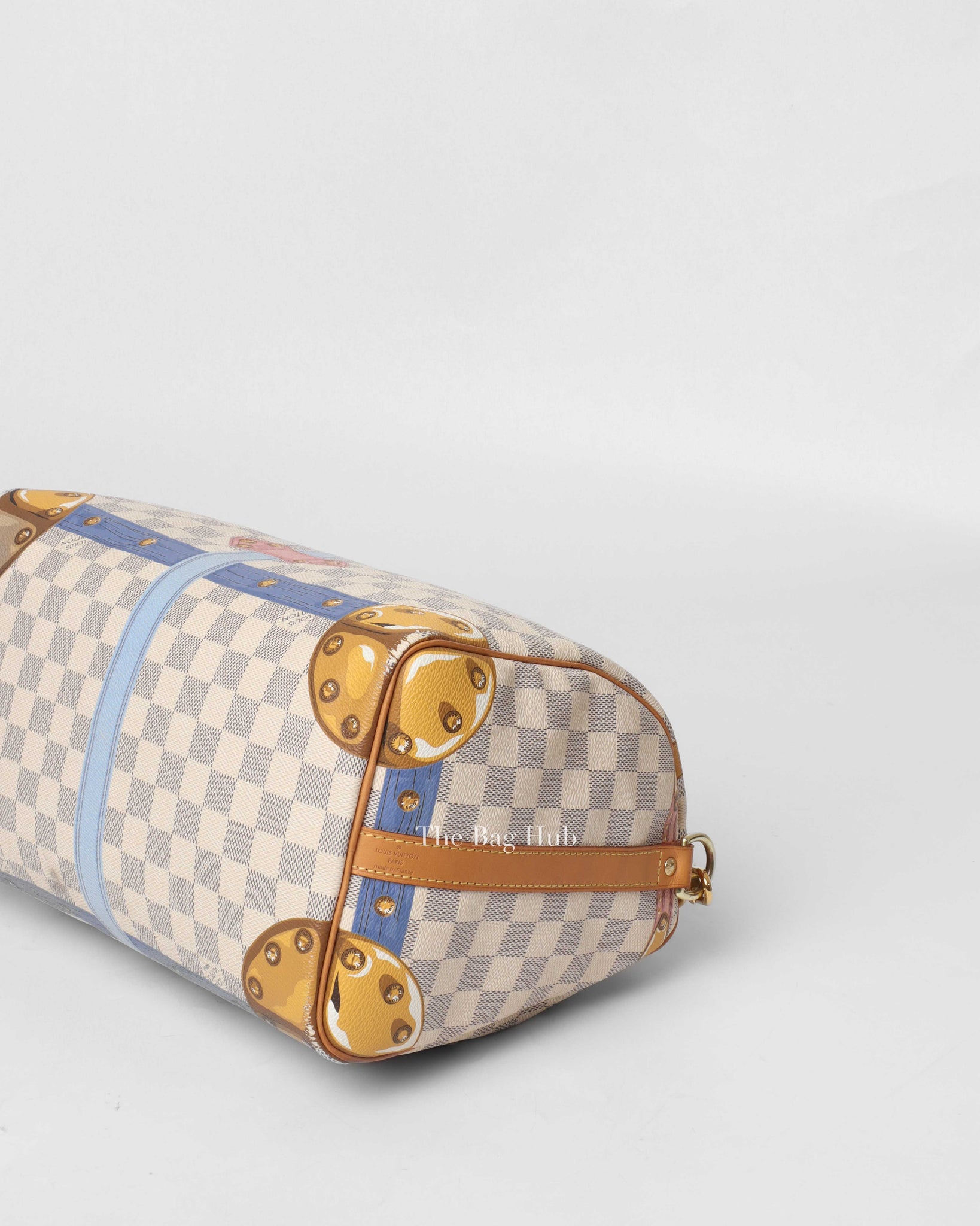 Louis Vuitton Damier Azur Limited Edition Summer Trunk Speedy 30 Bandouliere Bag-10
